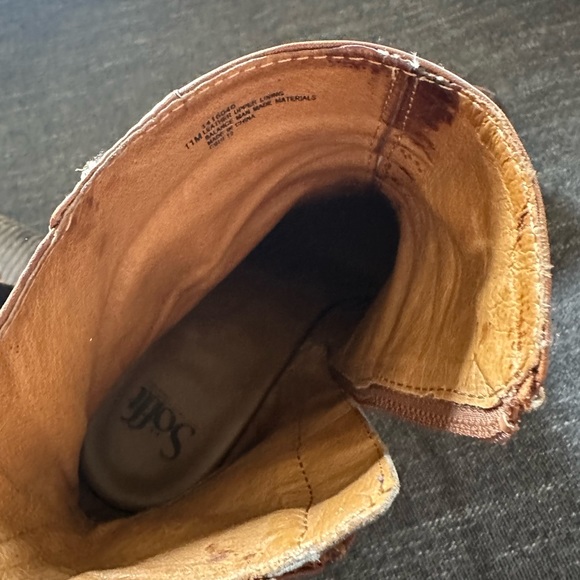 Brown leather upper lining size 11M ankle boots by Sofft in excellent used cond - Picture 6 of 7